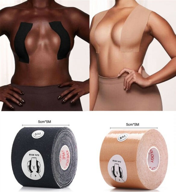 Invisible Adhesive Bra Tape, Covers Breasts, Strapless Bra,  Cloth Lifting Roller Large Chest and Breast Lift