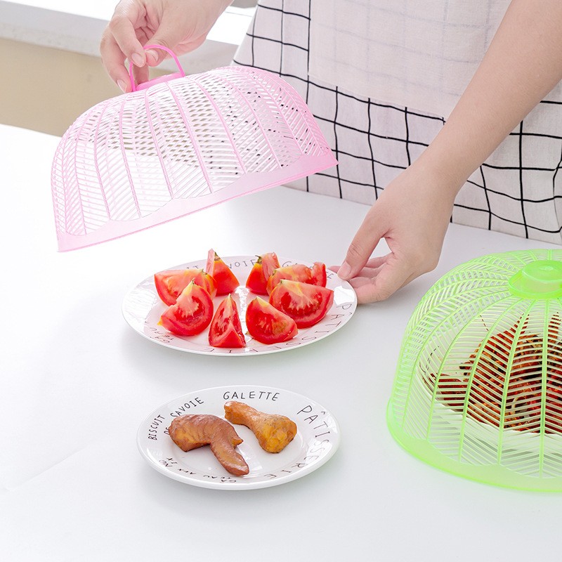 Plastics Table Food Cover Circular Anti Fly Mosquito Kitchen Cooking Tools Mesh Covers