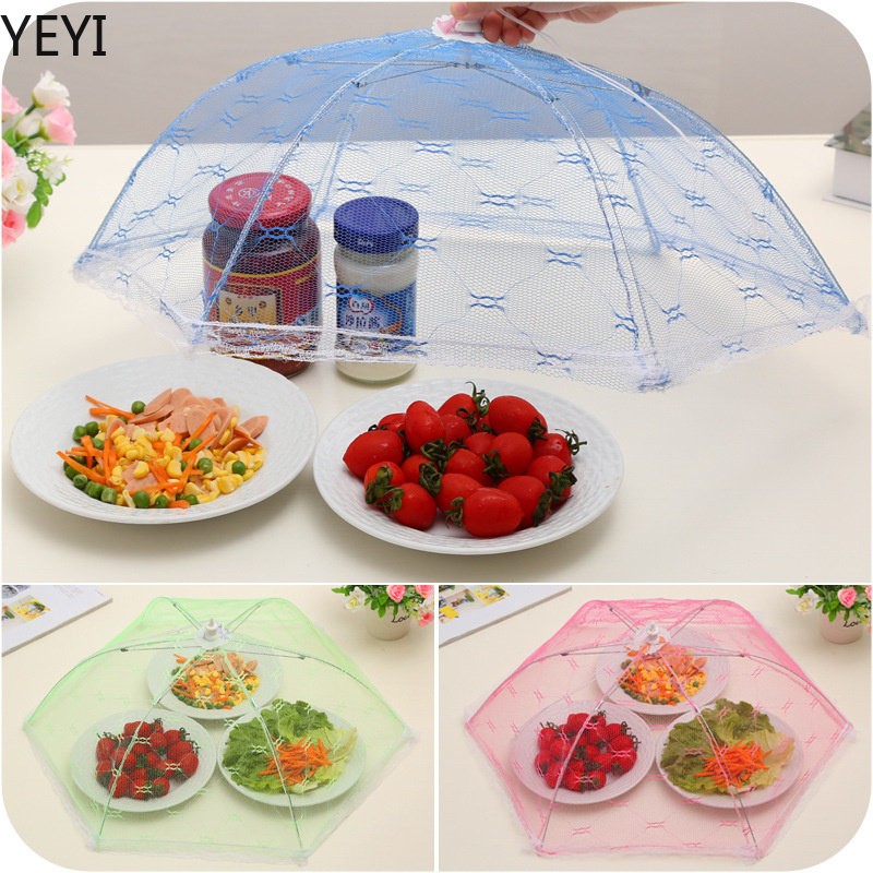 Food Covers Foldable Mesh Lace Fruits Vegetable Leftovers Tent Umbrella Cover Accessories