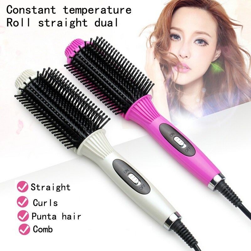 Nova Electric Brush Fast Curly Hair Straightener Comb Iron