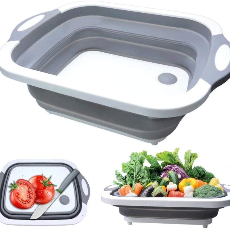 Household folding washbasin sink Foot bucket can be used as cutting board