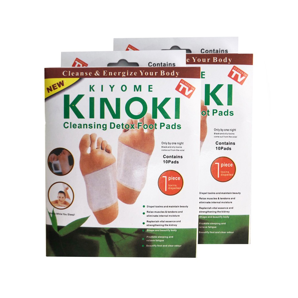 10Pcs Kinoki Foot Cleansing Detox Healthy Herbal Feet Pads Feet Care Foot Spa Dispel Dampness Sleep Well