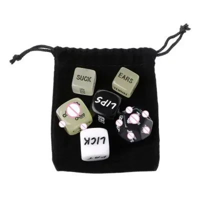 6 PCS Fun Acrylic Dice Love Game Sex Erotic Dice Love Game