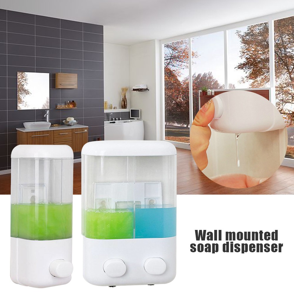 Wall Mounted Liquid Soap Sanitizer Dispenser Single or Double Head 500ml/1000ml