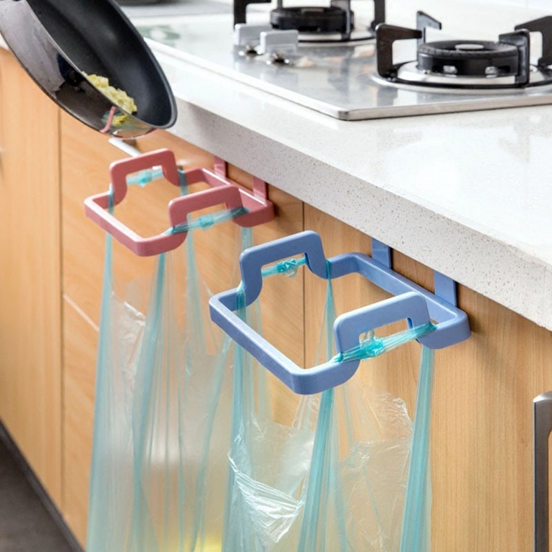 1Pc Garbage Bag Rack Hanging Trash bag Rack Rubbish Bag Storage Rack Holder