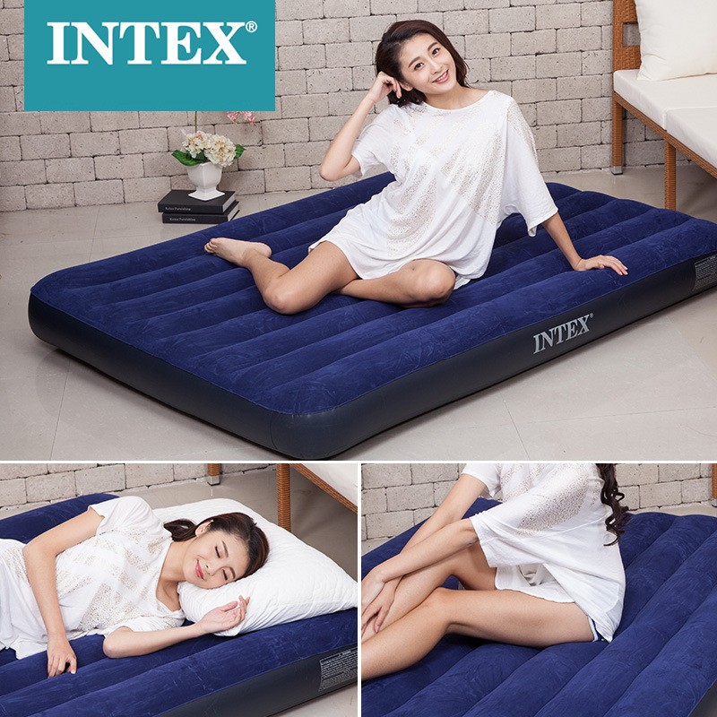 Intex Inflatable Mattress Single Double Outdoor Air Folding Mattress