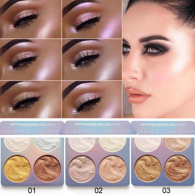 Chameleon Highlighter Palette Powder Iluminador Maquiagem Shimmer Shining Face Brighten Highlighter