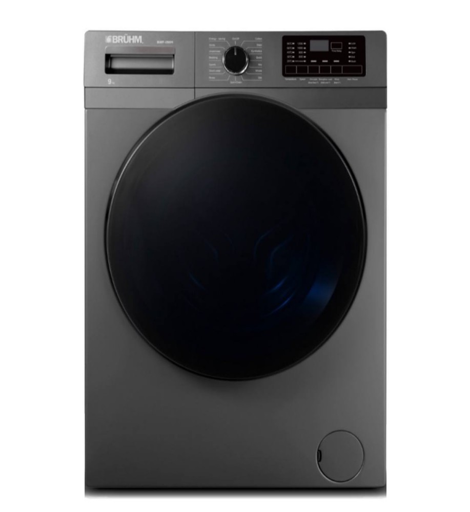 Bruhm 9KG Washing Machine Dark Silver, Inverter Motor-BWF-090H