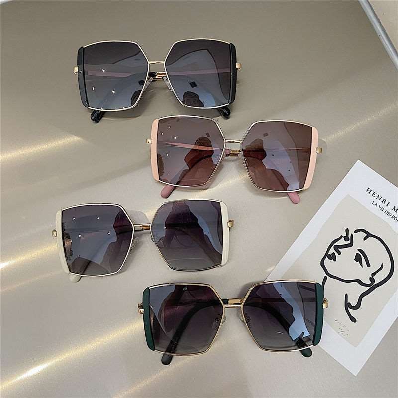 Sunglasses Fashion Vintage Big Frame Driving Street Photo sunglasses for women