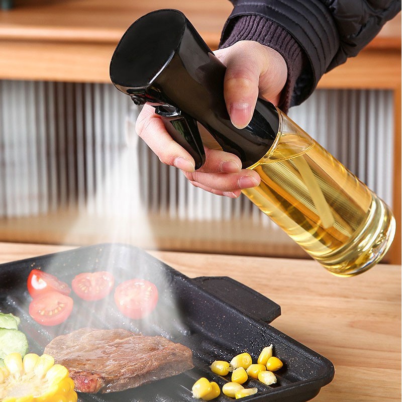 Oil Spray Bottle Kitchen Cooking Oil Dispenser BBQ Baking Vinegar Soy Sauce Sprayer Containers  300ML