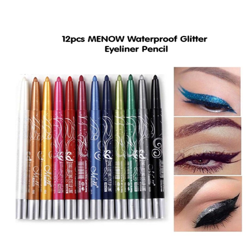 12 Colors Eyeliner Pen Set Long Lasting Pearl Matte Eye Shadow