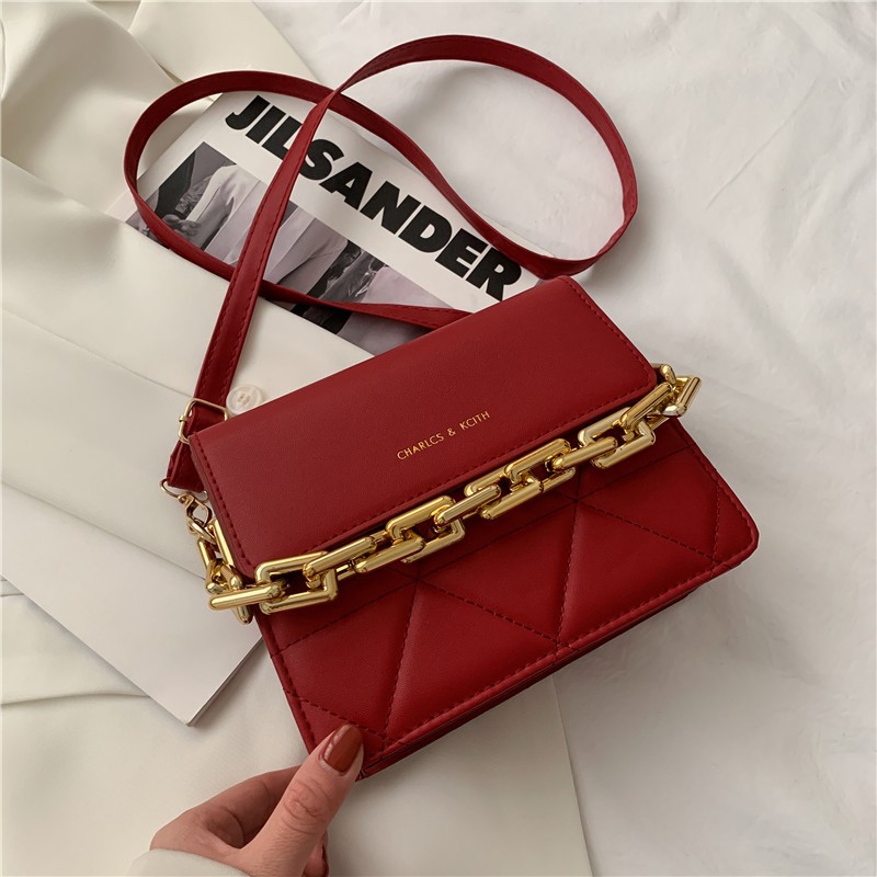 Lingge Messenger Bags Hot Chain Bag Brand Designer Lady's Clutch PU Leather Bags