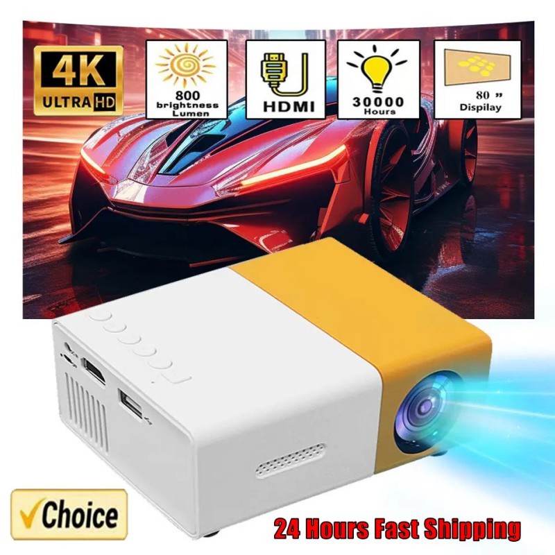 YG300 Mini Projector 1080P HD Projector Manual Zoom Smartphone Projector For PC TV U Disk SD Card