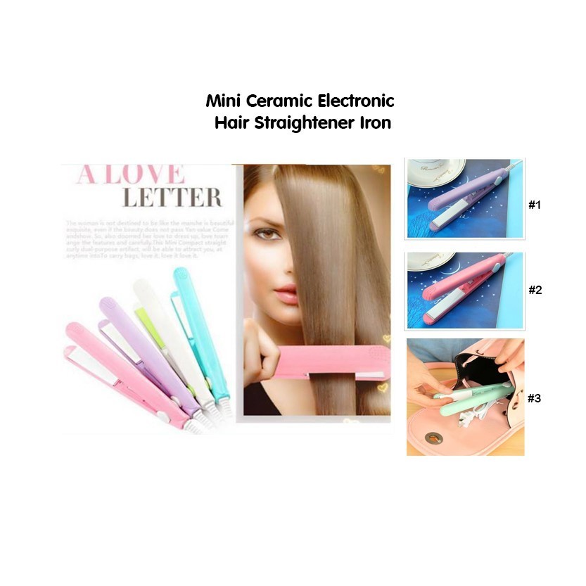 Hair Straightener Mini Flat Hot Comb Curler Styling Tools