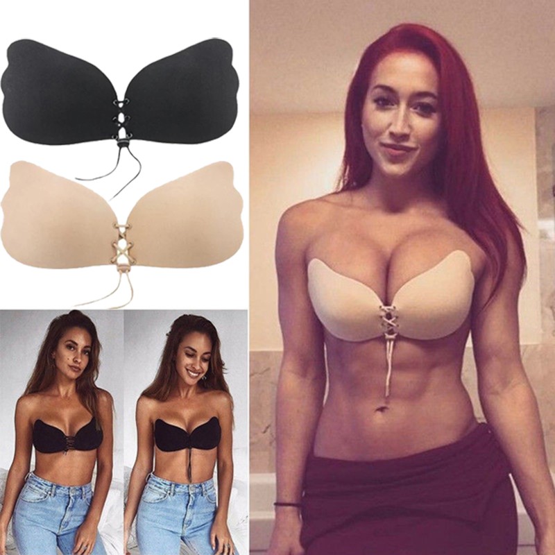 Adhesive Invisible Strapless Bra, Strapless Push Up Bra, Sexy Seamless Lingerie, Silicone Underwear