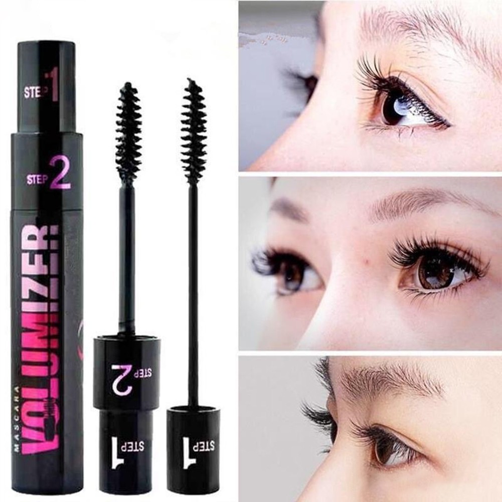 2 In 1 Mascara Curl Eyelash Extended Double-effect Waterproof Mascara Long Lasting Color