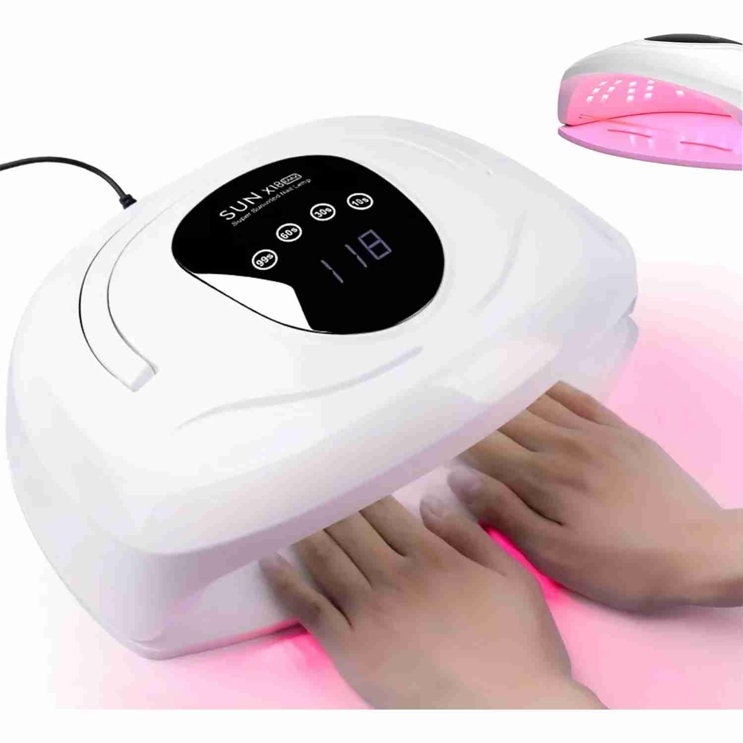 X18 UV lamp LED nail lamp, fast drying professional LED UV nail dryer lamp with automatic sensor,