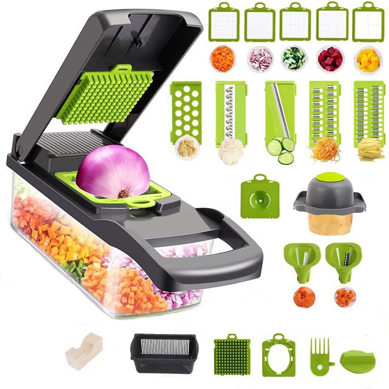 Multifunctional Vegetable Cutter Slicer With Basket Chopper Carrot Grater Slicers Accessories