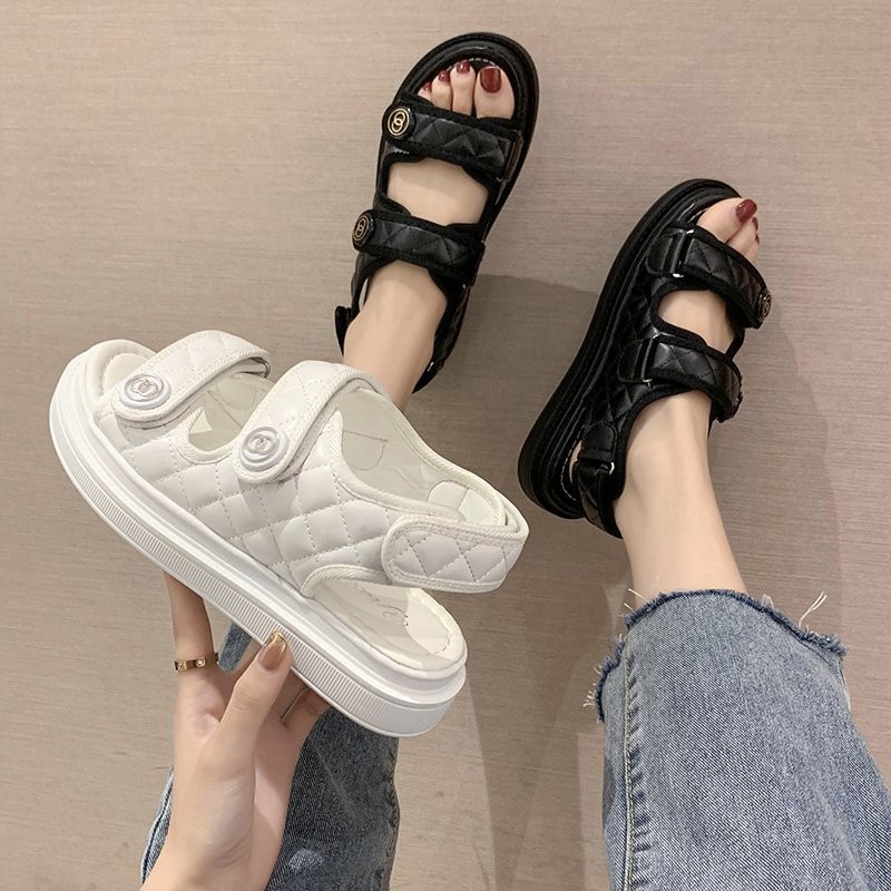 Summer sports sandals for women, checkered Roman shoes with the offer they optical, comfortable and flat