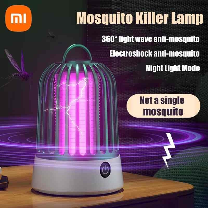 Rechargeable electric insect zapper non-toxic USB 360 degree insect lamp silent camping home office garden