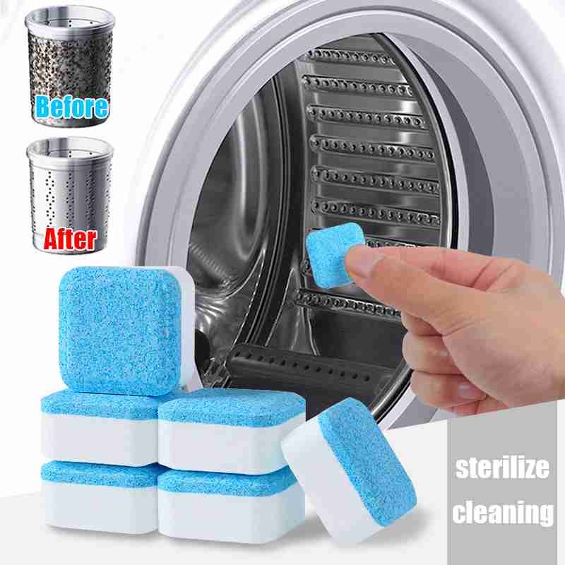 12PCS Washing Machine Cleaner Effervescent Tablets laundry Remove Mycete Deodorant Cleaning Agent Pills Remove Dirt Detergent