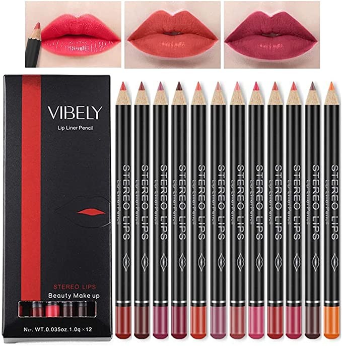 12 Colors Matte Lip/Eye Liner Pencils Waterproof Colorful Silk Nude Long Lasting Pigments