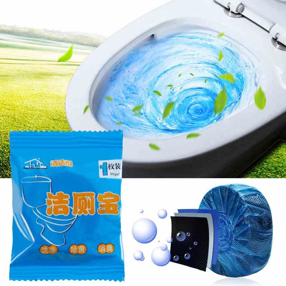 10pcs Flushing Blue Bubble Toilet Cleaner Freshener Tablets Cleaning