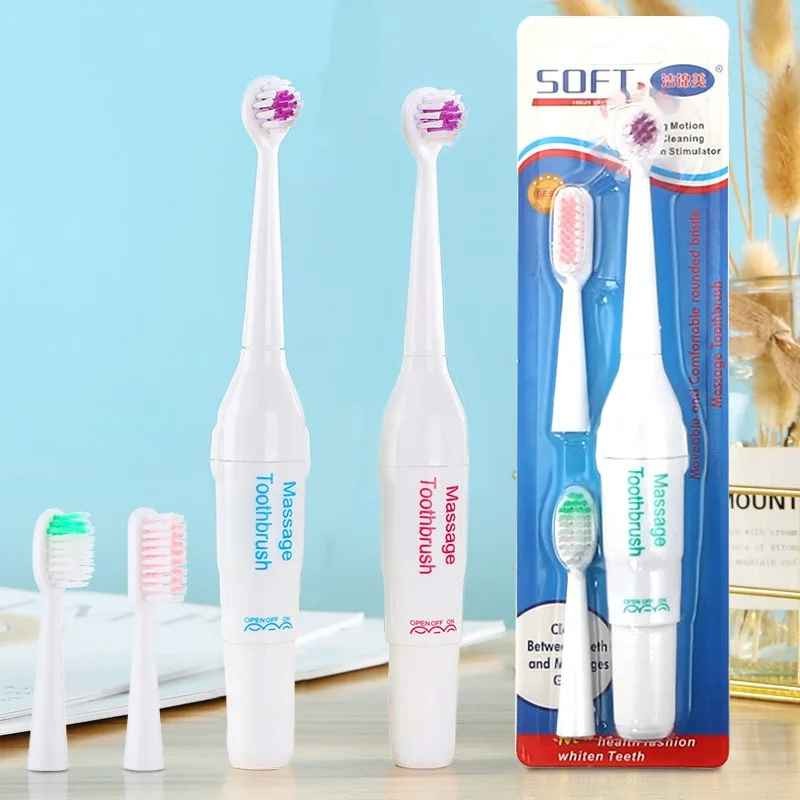 Pet dog electric toothbrush  cleaning dog cat brush bad breath dental care tool with 2 brush heads