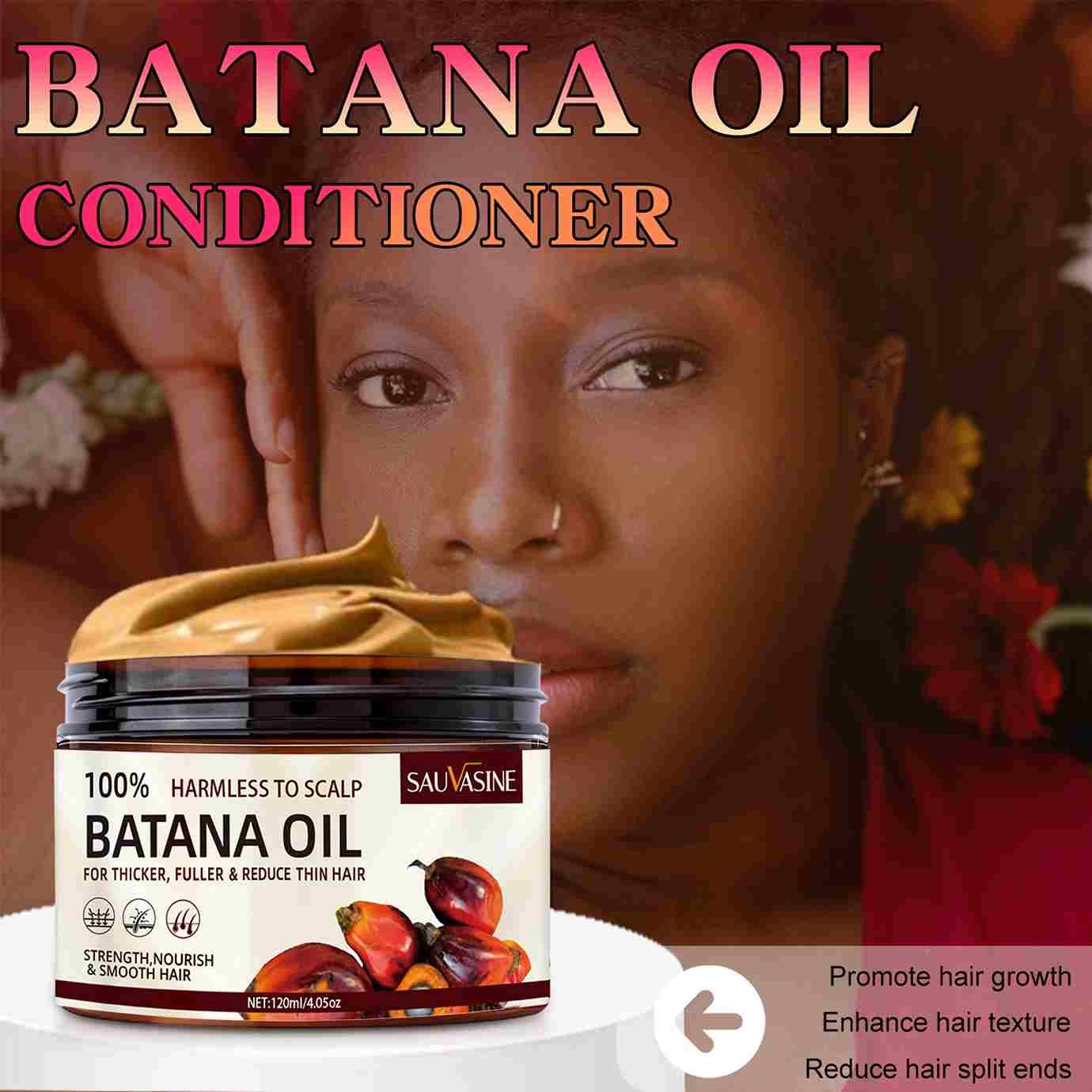 Batana Oil Hair Growth 100% Pure And Natural Batana Oil For Treating Hair Loss Anti-Breakage Hair Loss Treatment