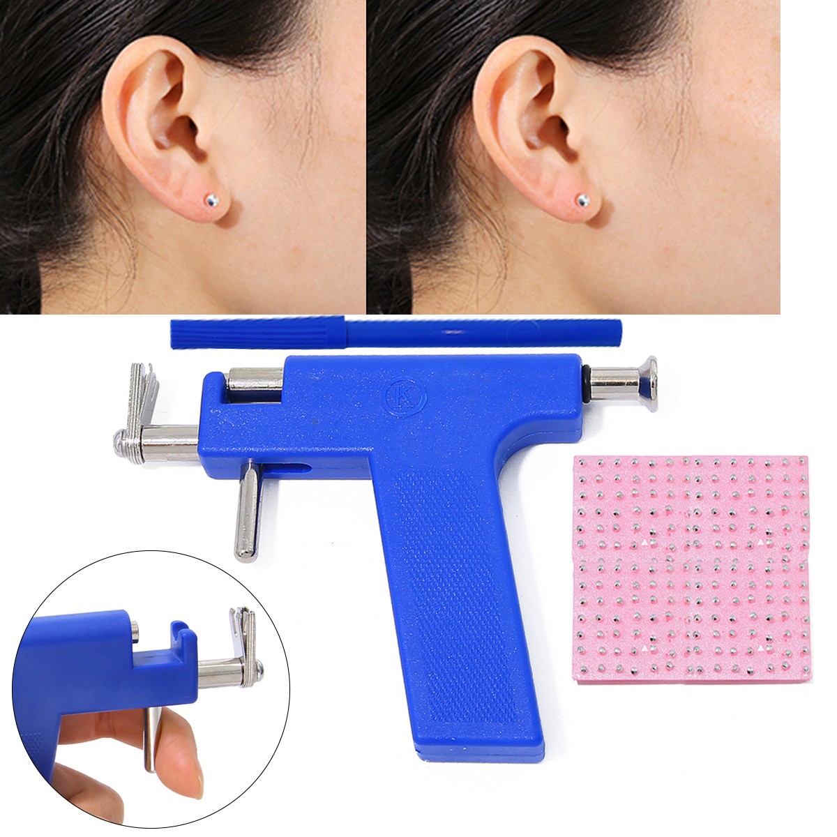 Professional Piercing Gun Ear Body Nose Navel Lip Tongue Machine