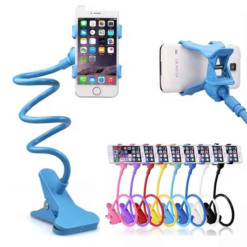 Mobile phone holder flexible lazy bracket adjustable mobile clip bed mount smartphone desktop stand