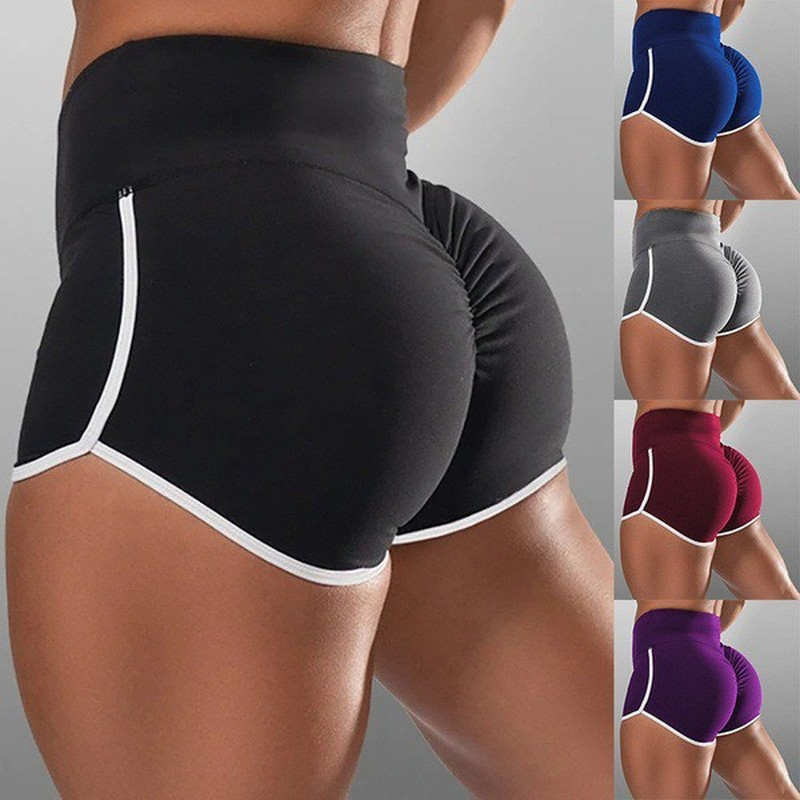 Sports Shorts Women Elastic Seamless Fitness Leggings Push Up Gym Yoga Run Training Tights Sweatpants Sexy Large Shorts