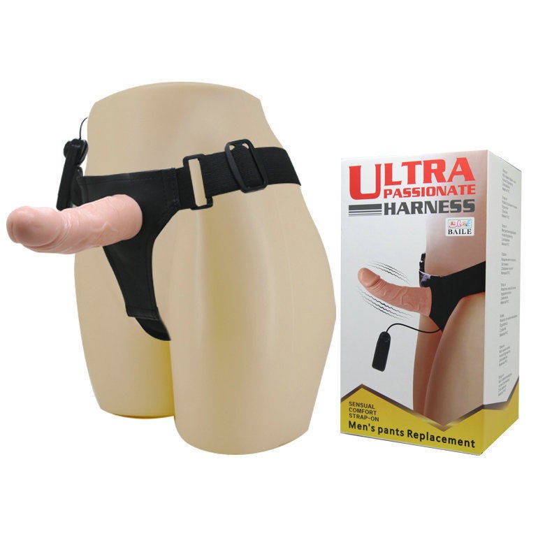 Vibrating Strap-On Dildo With Harness Unisex