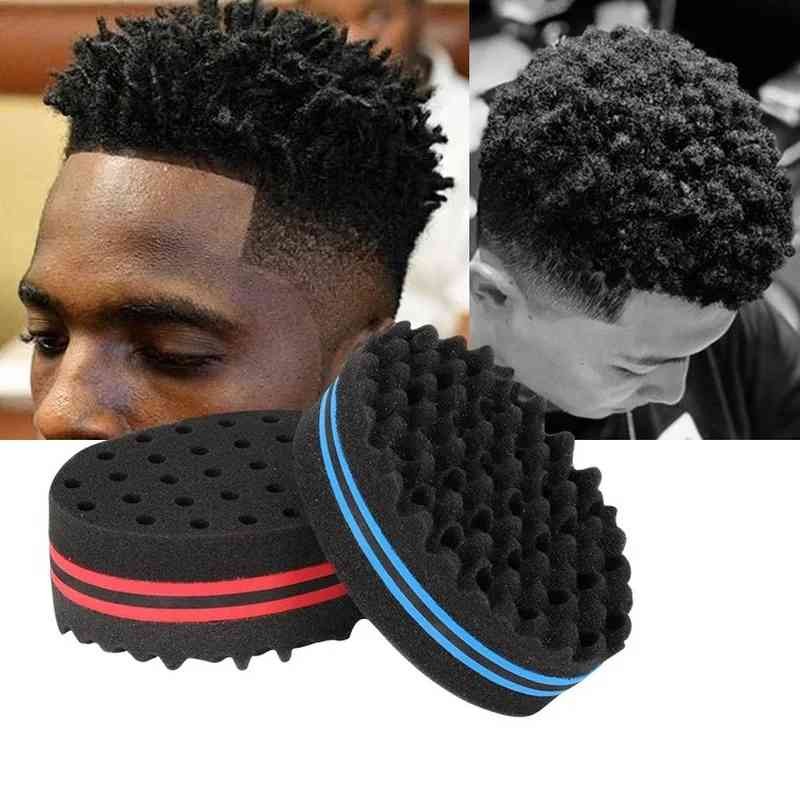 Double Sides Magic Twist Hair Brush Sponge Brush for Natural Afro Coil Wave Dread Sponge Brushes Hair Braiding