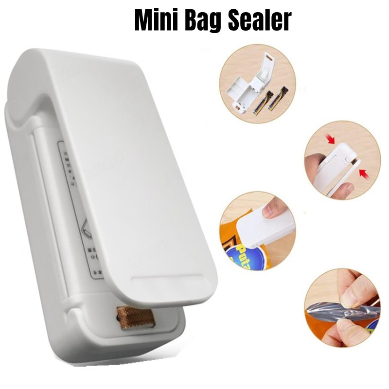 Mini Heat Bag Sealing Machine Package Sealer Thermal Plastic Food Bag Closure