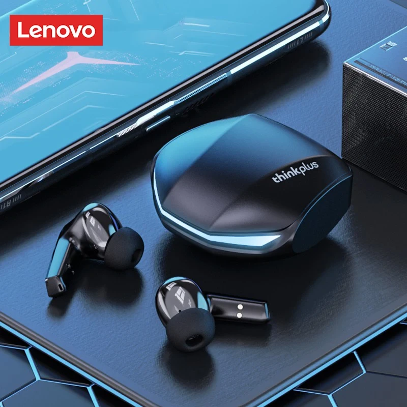 Lenovo Original GM2 Pro Wireless Earbuds, Headphones with Microphone, Low Latency, Double Gaming Mode, HD Calls, Headphones with Bluetooth 5.3