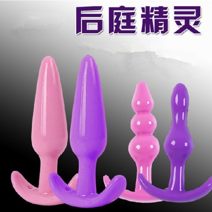 Anal Plug Small Anal Beads Stimulator Butt Plug G-spot Prostate Massager Silicone Sex Toys