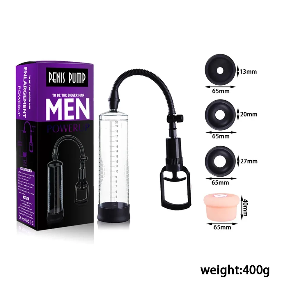 Penis Enlarger Enhancement Erection SexToys For Man Vacuum Pump Big Dick Trainer Male Lasting Masturbator