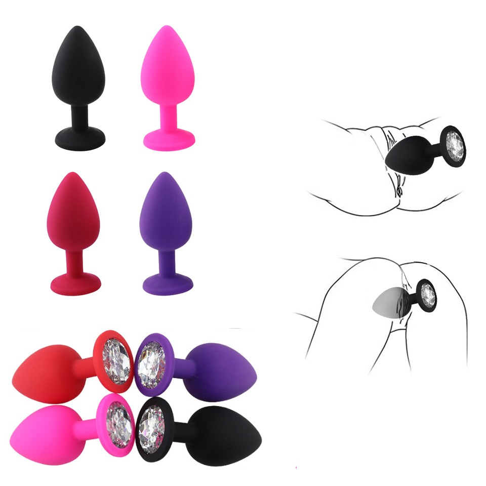 Silicone Butt Plug Anal Plug Unisex Sex Stopper 3 Different Size Adult Toys for couples