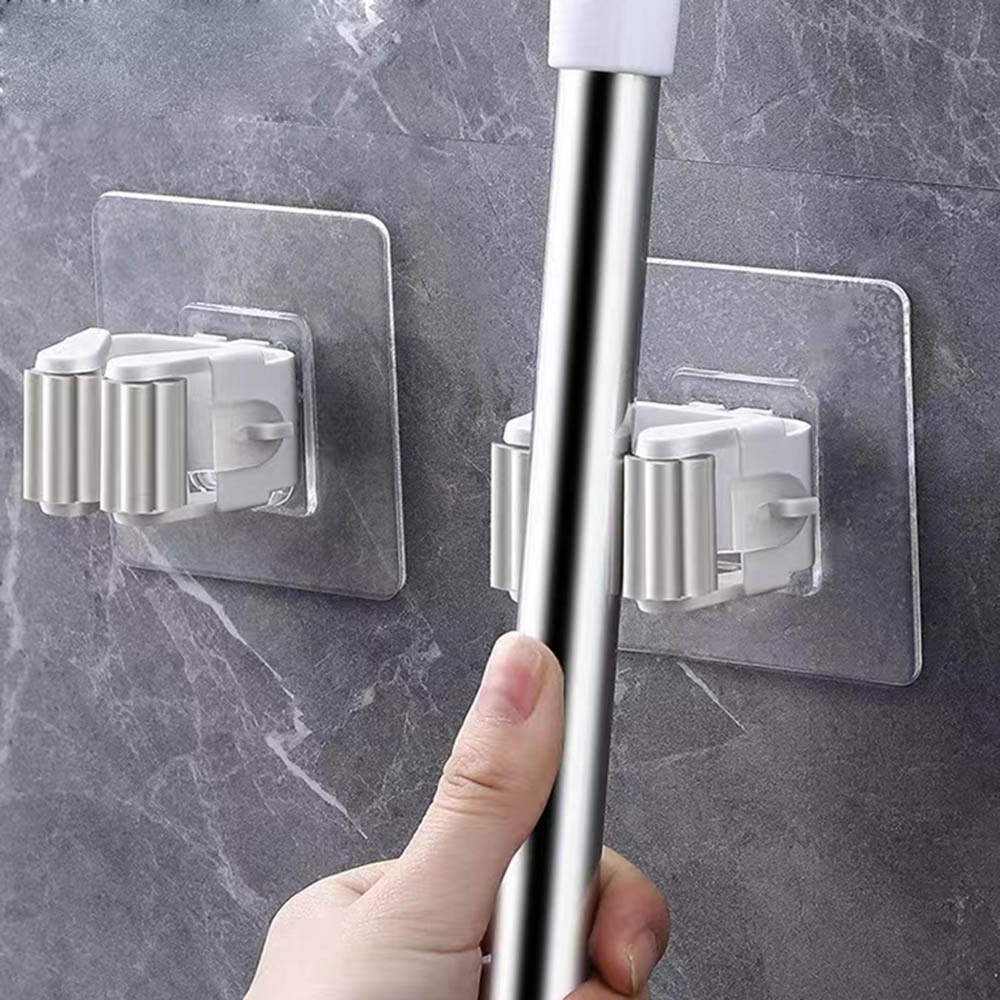 Wall Mount Broom Mop Rack Brush Holder Vacuum Hose Hooks Household Tools Home Storage T1 HOAspiration