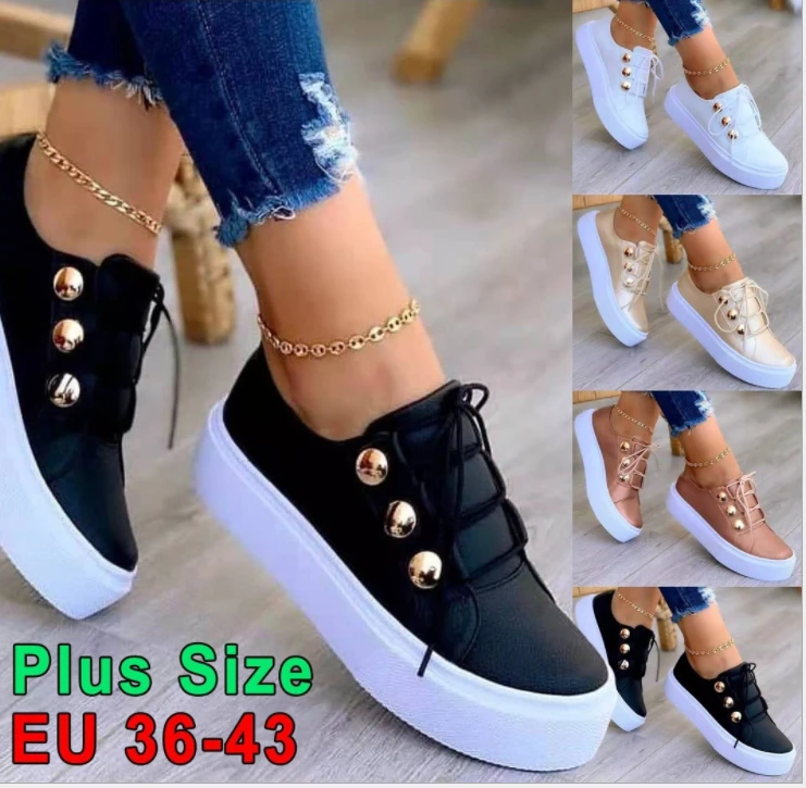 Women´s Fashion Round Toe Platform Casual Shoes Women Lace Up Flats Women Loafers Zapatos