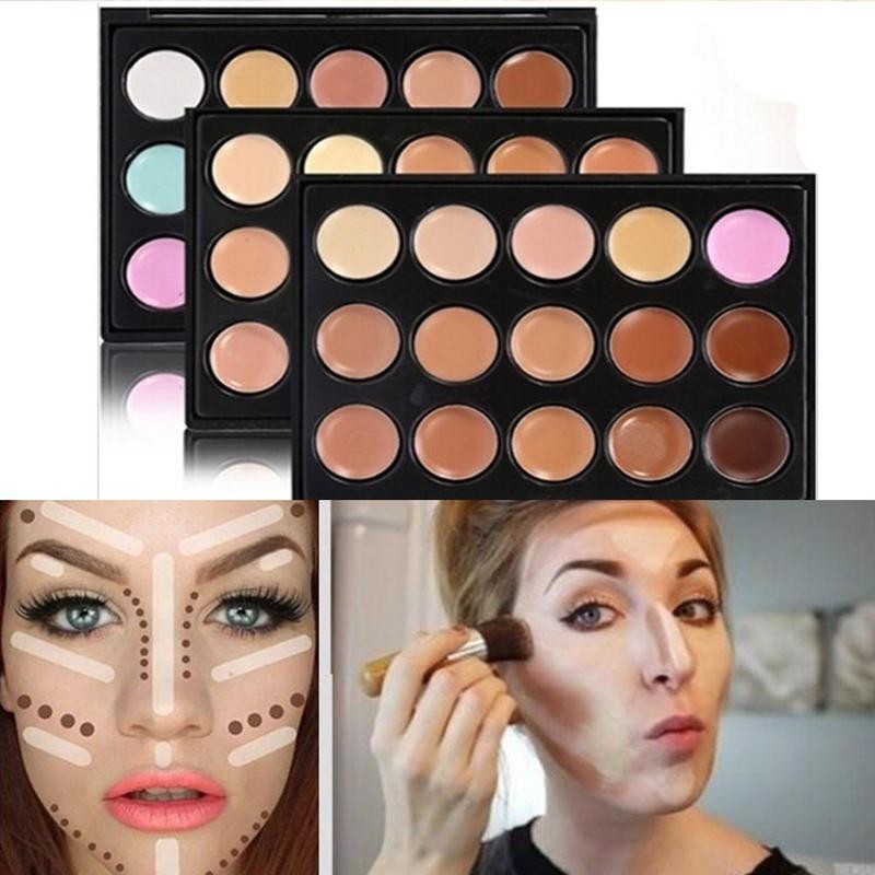 15 Colors 3D Mini Concealer Natural Contour Makeup Kit Women's Cream-Based Palette