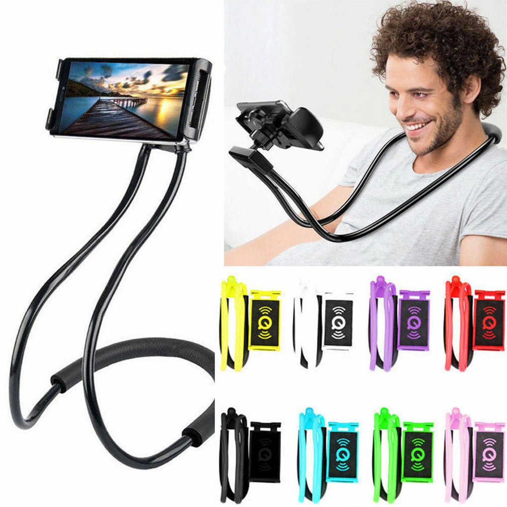 Neck Phone Stand Holder Rotatable Mobile Phone Stand Necklace Bracket Bed 360 Degree Phone Holder