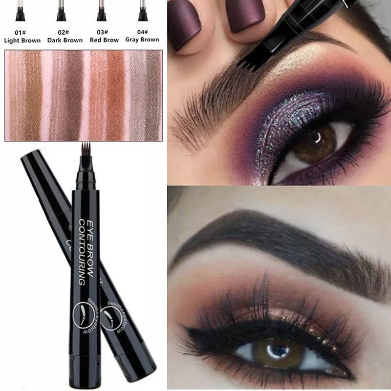 Eyebrow Pencil Tattoo Eyebrow Waterproof Liquid Black Makeup Microblading Pen