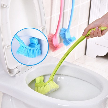 Plastic Curved Long Handle Toilet Brush Toilet Cleaning Multi-purpose Brush