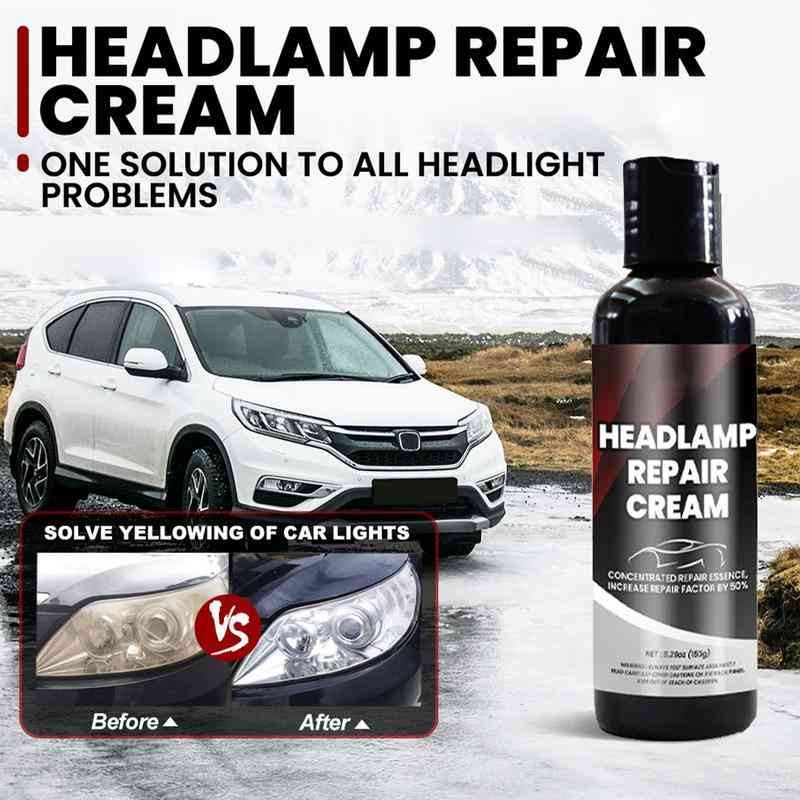 Headlight Restoring Cream Brightener Car Headlight Cleaner Lens Brightener Headlight Renewal Polish 150g