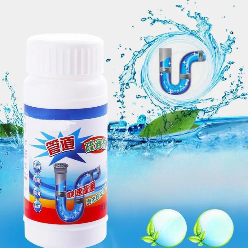 Powerful Sink Drain Cleaner Powder Pipe Dredging Agent Deodorant Toilet Sewer Fast Cleaning 110g